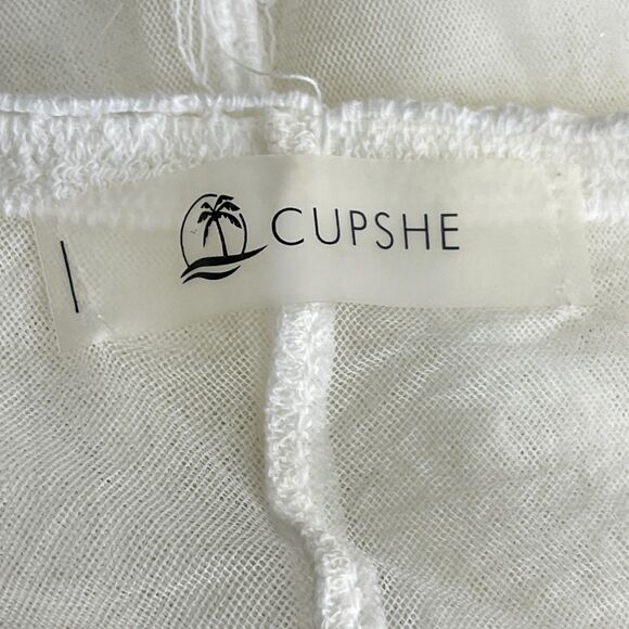 Cupshe Boho Lace Embroidery Crochet Kimono Duster Tie Front Coverup One Size - Picture 3 of 10